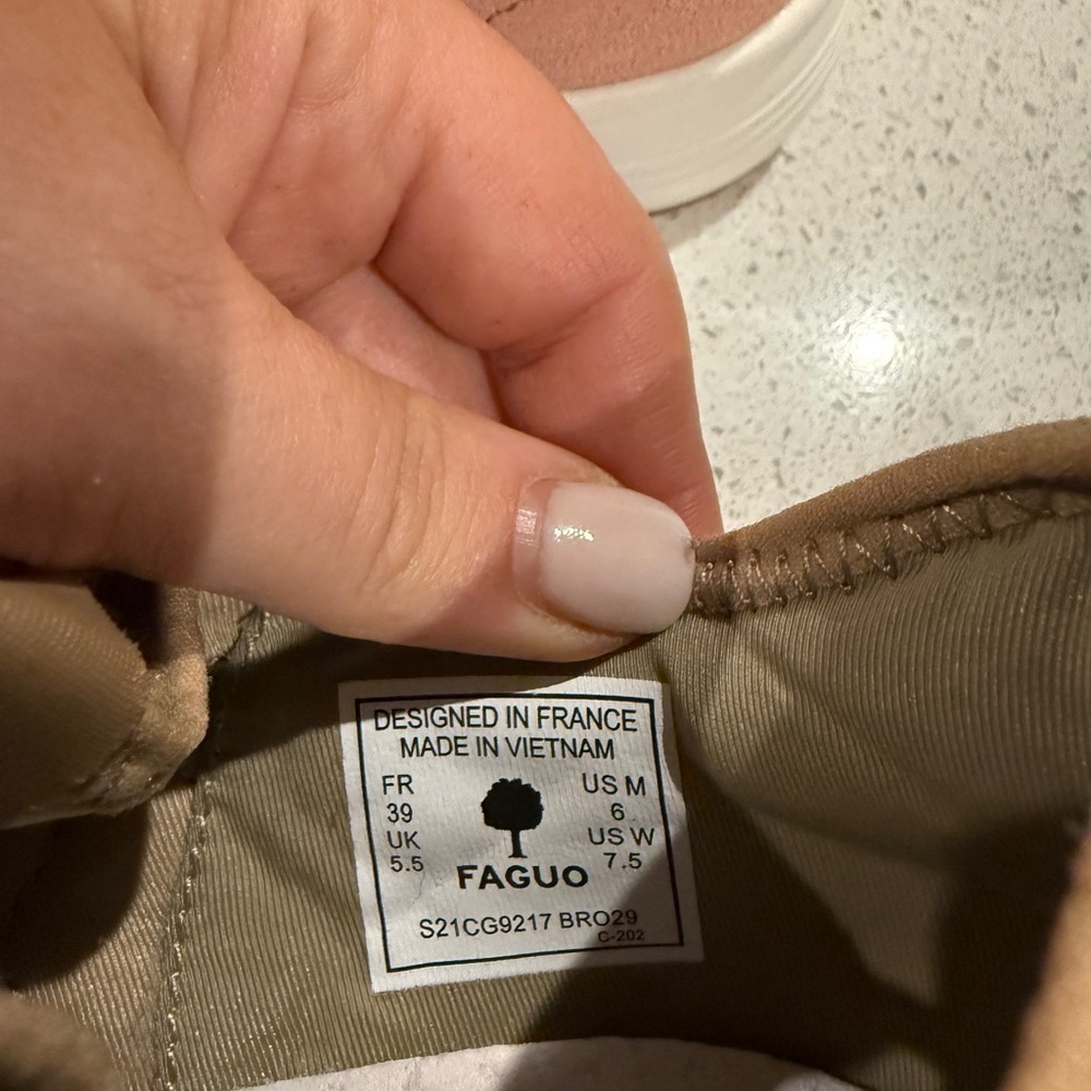 Women's Tan and Pink Sneakers - Picture 6 of 6